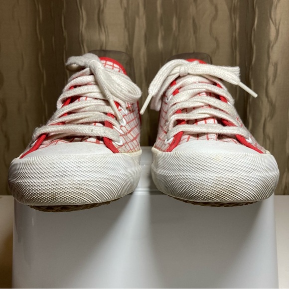 Kate Spade Saturday PF Flyers Women's 7 Lace Up Cap Toe Checked Canvas Sneakers - Picture 8 of 16